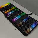 Artecho 72 Colors Markers for Adult Coloring Books, Dual Tip Markers for School, Fine and Brush Tip for Adults Coloring Books, Calligraphy, Drawing, Sketching