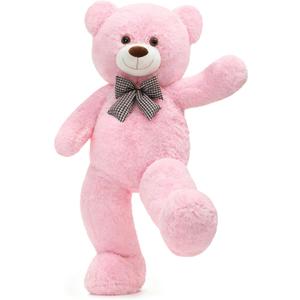 MorisMos Big Teddy Bear, 55inch Large Big Teddy Bear Plush, Lifesize Stuffed Animals Gifts for Girlfriend, Pink