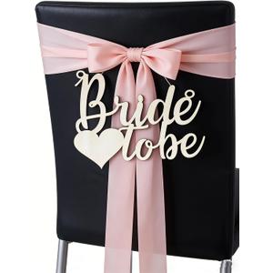 Bride to be' chair Wood Sign - Reception Wedding Decor with Ribbon- Engagement Wedding Party Table Decor for Ceremony Gifts for Bride Bridegroom Newlyweds
