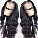 Body Wave Lace Front Wigs Human Hair Pre Plucked 13x4 Lace Frontal Wigs Human Hair for Black Women 180% Density Brazilian Glueless Wigs Human Hair 26 Inch