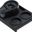 Normcore Espresso Tamping Station, 51mm 54mm Compact Tamping Station, Barista Corner Tamping Mat With Portafilter Stand, Coffee Tamper Holder Pad, Black