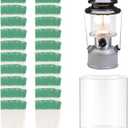 20-Pack Propane Lantern Mantles with Clear Glass Globe  U-Shape Replacement Parts for Coleman Fuel Lanterns, Perfect for Outdoor Camping