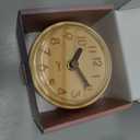 Driini Wooden Analog Desktop Clock 4.3 in. Decorative Pinewood, No-Tick Design Easy to Read Silent Sweep Mantle Clock Quiet Tabletop Clocks with Wood Body, Hands, & Battery Cover; Light
