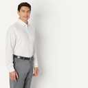 Amazon Essentials Men's Slim Fit Long Sleeve Wrinkle Resistant Stretch Dress Shirt (Lavender White Windowpane)