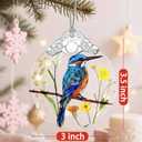 Christmas Ornaments: Stained Glass Ornament, Christmas Tree Ornament, Hanging Ornaments for Home Decor & Xmas Tree Decorations Exquisite Holiday Decor, Gifts & Holiday Present - Kingfisher