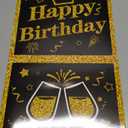 TONIFUL 4 Pcs 40th Birthday Decorations Balloon Boxes for Men Women, Fourty Years Old Cardboard Box Party Supplies, Black and Gold 40th Birthday Party Decoration