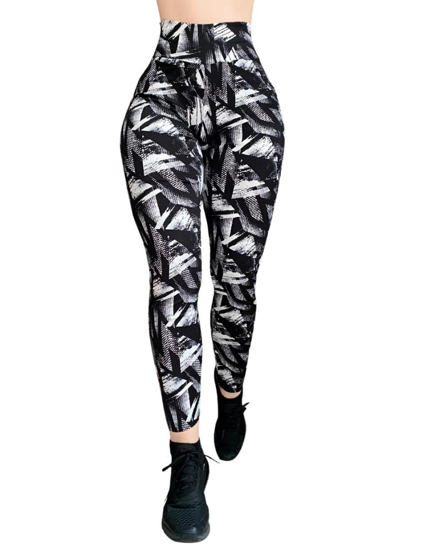 Zengjo Womens High Waisted Printed Leggings Soft Spandex Patterned Compression Yoga Workout Pants, XS