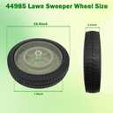 44985 Lawn Sweeper Wheel & Tire Complete Assembly Set Compatible with MTD 19468S (2 PCS)