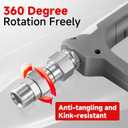 PWACCS Pressure Washer Swivel Fitting, M22 14mm Male to M22 Female Swivel Joint, 360 Degree Kink Free swivel Fitting, 5000 PSI