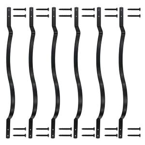 50-Pack Curve Aluminum Balusters for Deck Railing, 29.5"x1" Staircase Baluster with Screws, Spondles for Outdoor Stair Porch (Shiny Black)