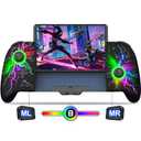 NinABXY Hall Effect Joystick Switch-Controller for Nintendo Switch/OLED,One-Piece-Joypad Replacement for Wireless Switch Controller - Lightning Pattern, Christmas Presents for Family/Friends