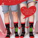 Valentine's Day Magnetic Holding Hands Socks for Women Men, Funny Red Heart Couple Socks, Novelty Valentines Gifts for Her Him Boyfriend Girlfriend Anniversary
