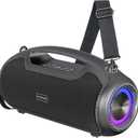 Portable Bluetooth Speakers Wireless Upgrade, 200W Peak Loud Sound/Deep Bass for Party, IP65 Waterproof Outdoor Speaker w/ 2*Subwoofer/2*Tweeter/DSP/Bass Boost/TWS/TF/USB/AUX, 24H Playtime (Carbon Fiber)