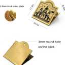 Brass Clip, Brass Binder Clip, Bill Binder Clip, Brass Clips for Journals, Decorative Binder Clips, Travelers Notebook Clip, Wall Hanging File Organizer (Castle in The Nebulous Sky)