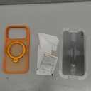 360 Spin Magnetic Stand (Pro-Version) for iPhone 17 Pro Max Case (Compatible with MagSafe) [Military Drop Protection] Matte Translucent Shockproof Protective Phone Case 6.9'', Cosmic Orange
