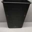 Rectangular Commercial Office Wastebasket, Easy to Clean, Space-Saving, 10 Gallon, Black