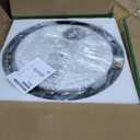 Siljoy Modern Crystal Chandelier Farmhouse Black Round 2-Tiers K9 Crystal Raindrop Chandelier Adjustable Flush Mount Crystal Ceiling Light for Dining Living Room Entryway Foyer E12x20, D39.4''