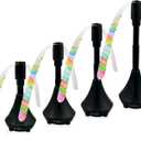 4PCS Retractable Portable Food Fan for Indoor Outdoor Meals, Spinning Fan for Picnic with Rechargeable Batteries