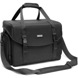 CADeN Camera Bag Case Shoulder Messenger Bag with Tripod Holder Compatible for Nikon, Canon, Sony, DSLR SLR Mirrorless CamerasWaterproof (Black, Large)