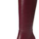 Modatope Knee High Burgundy Boots Women Boots Fall 2025 Long Wine Red Boot for Women Kitten Heel Stiletto Dress Pointed Toe Leather Low Heel Tall Boot Size 8