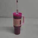 Owala Stainless Steel Triple Layer Insulated Travel Tumbler with Spill Resistant Lid, Straw, and Carry Handle, BPA Free, 40 oz, Dusty Pink