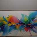 Large Framed Colorful Abstract Wall Art for Living Room, Oversized Modern Horizontal Bright Canvas Prints Paintings Artwork for Walls, MultiColor Pictures for Hallway Dining Bedroom Wall Decor 30x60 In