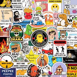 200 PCS Funny Saying Stickers Pack for Adults, Prank Meme Hilarious Quote Stickers for Laptop Hard Hat Coworker Water Bottle Luggage Vinyl Waterproof Funny Decals