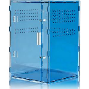 8x8x12 Acrylic Reptile Tank Cyberpunk Blue Reptile Enclosure Terrarium Inspired by New Caledonia Rainforest Color Habitat for Geckos & Small Reptiles