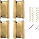 2 Pair of 5'' Stainless Steel Antique Bronze Brass Double Action Spring Door Hinge for Saloon Cafe Door Shop 4pack (4)