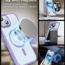 SUCGLES for iPhone 15 Case with MagSafe [Ultra Strong Magnetic] [12FT Military Drop Protection] [Shockproof Bumper] Slim Thin Mag Safe Phone Cover 6.1" for Apple iPhone15 (Lavender)