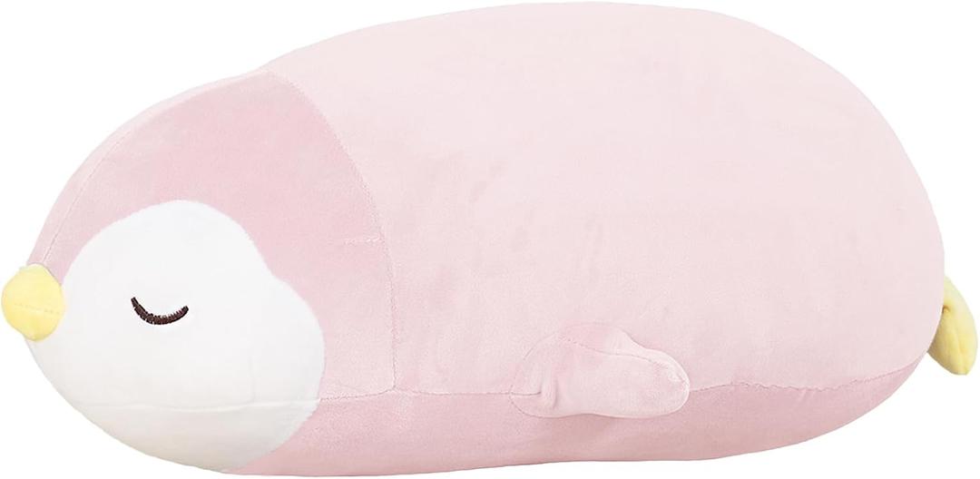 FFxiong 22" Pink Penguin Stuffed Animal Large Plush Toy Cute Soft Body Pillow Big Penguin Plushies Doll Gift for Kids Girl Boy Birthday Valentines