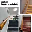 Wooden Handrails, 1-20ft Non-Slip Staircase Handrail, for Home Garden Corridor Lofts Kindergarten Guardrail Decking Railings, Wall Mounted Barrier-Free Staircase Grab Bar for Elderly (Size : 4ft)