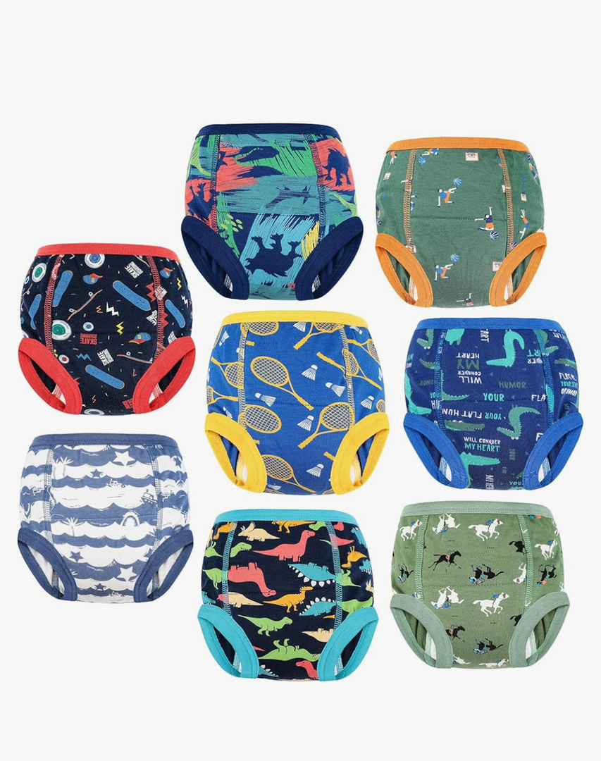 MooMoo Baby 7 Packs Potty Training Pants Cotton Absorbent Training Underwear for Toddler Boy and Girls 2T-9T MooMoo Baby 7 Packs Potty Training Pants Cotton Absorbent Training Underwear for Toddler Boy and Girls 2T-9T