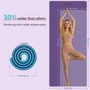 HAHE Wide Yoga Mat 72"x32"x0.4" Thick Pilates Mat with Carrying Strap