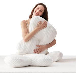 White Throw Pillow Multifunctional Cooling Pillow, Decorative Throw Pillow for Bed, Soft Office Cushion Lab Chair Cushion for Pressure Relief