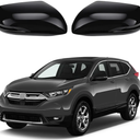 Pair Mirror Cover Cap Compatible with Honda CRV 2017-2022 / HRV 2016-2022, Door Side Rearview Mirror Replacement with Turn Signal Cut-Outs, Glossy Black
