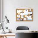 DAHAPYBOO Cork Board Bulletin Board,24x18 Cork Board for Office with Pin Oak Wood Boards,Message Board or Vision Board Decoration.