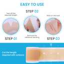 3 x Silicone Scar Sheets Soft Silicone Scar Tape Roll, Reusable Scar Silicone Strips for Surgical Scars, Keloid, Acne Scars, Burn Scar, C-Section (1.6"x 60" Roll)