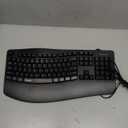 Ergonomic Keyboard, Wired Computer USB Keyboard with Wrist Rest, Spill-Resistant, Wave Keys for Natural Typing, Compatible with Windows/PC/Laptop(Black)