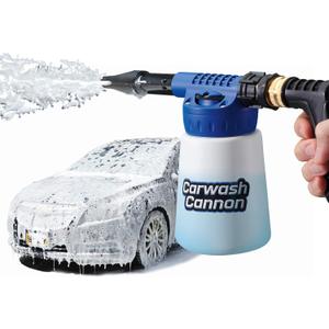 Ontel Carwash Cannon Foam Blaster Nozzle Gun for Car, Truck, Boat & More - 5 Spray Settings, Just Spray & Rinse, No Residue or Film (Packaging May Vary)