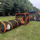 4 in 1 Pet Cat and Dog Tunnel Tent Foldable Pet Tent Outdoor Pop Up Pet Playpen Cage Fences House (Styles 4)