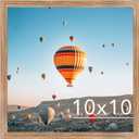 21x21 Picture Frame - Solid Wood Black Poster Frame For Wall Display