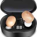 Hearing Aids, Miniature Hearing Amplifiers for Adults with Noise Cancelling, Rechargeable Hearing Aids for Seniors with Crystal Clear Sound, and LED Power Display (skin)