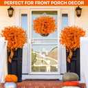 16 Bundles Artificial Mums for Outdoors Garden Home Decoration Fake Mums Decoration UV Resistant Fake Mums Silk Faux Flower Plastic Plants for Outside No Fade Fall Decor for Front Porch Pot Decor