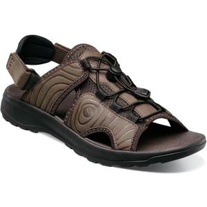 Nunn Bush Men's, Huck Bungee Slide Sandal (13 Wide, Brown)