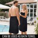 SUNLAND Microfiber Gym Bath Towel Ultra Soft Travel Camping Towel Super Absorbent Swimming Sport Yoga Sweat Towels with Straps for Adults and Children
