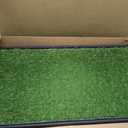 Ottomanson Artificial Grass Puppy Potty Training Pad with Tray, 15" x 30" Reusable Pee Pad for Small Pets and Dogs