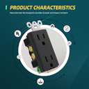 Decorator Wall Outlets, 15A 125V Standard Electrical Receptacle Outlet, 2 Pole 3 Wire, Non-Tamper Resistant, NEMA 5-15R, Self-Grounding Residential Grade, UL, Black, 10 Pack