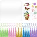 20Pcs Clear Acrylic Blank Semicircle Bookmarks with 20 Colorful Tassels - DIY Craft Supplies - Ideal for Gifts and Creative Projects