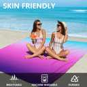 WIWIGO Beach Blanket Waterproof Sandproof Beach Mat 79" X 83"/10'x9'for 2-8 Adults Quick Drying Outdoor Picnic Mat Beach Accessories for Travel, Camping, Hiking